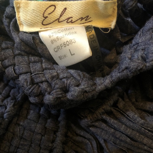 Elan Rare Behemian fringe top, fits M or L NWOT - Picture 4 of 4